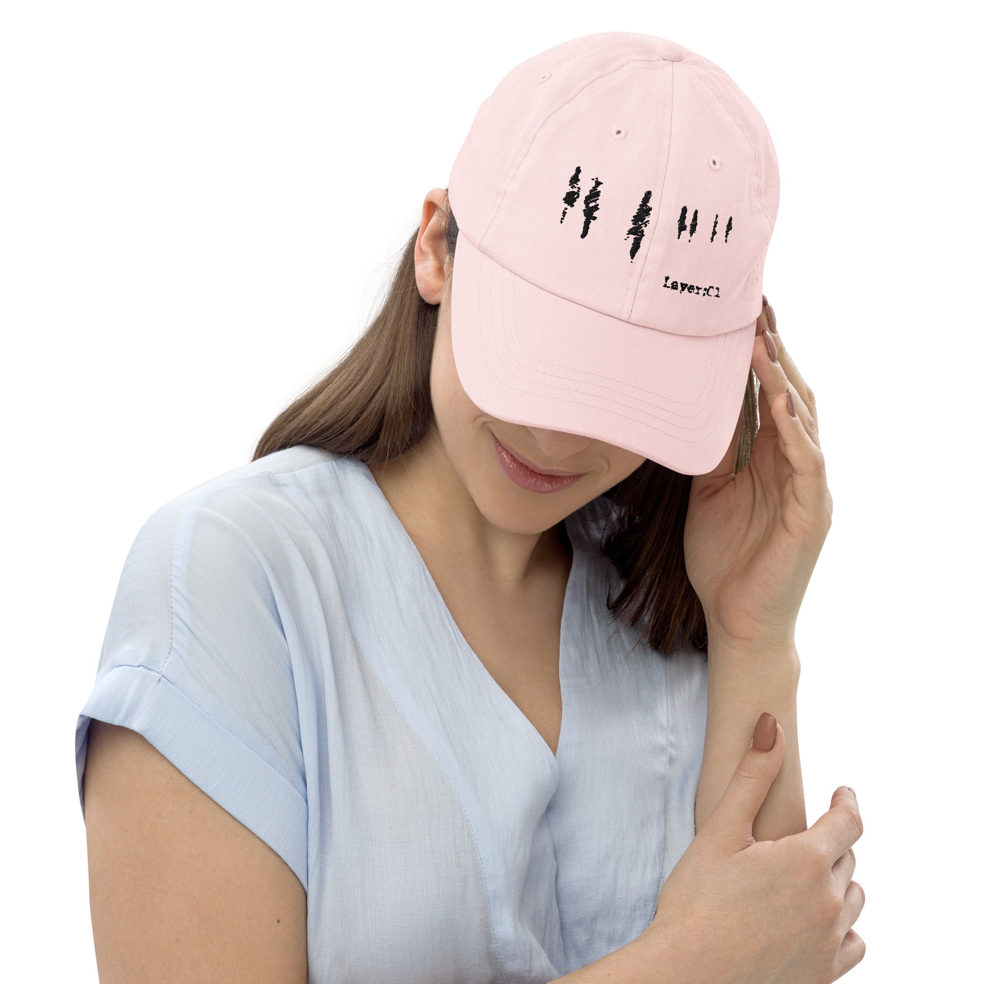 Pastel pink best sale baseball hat